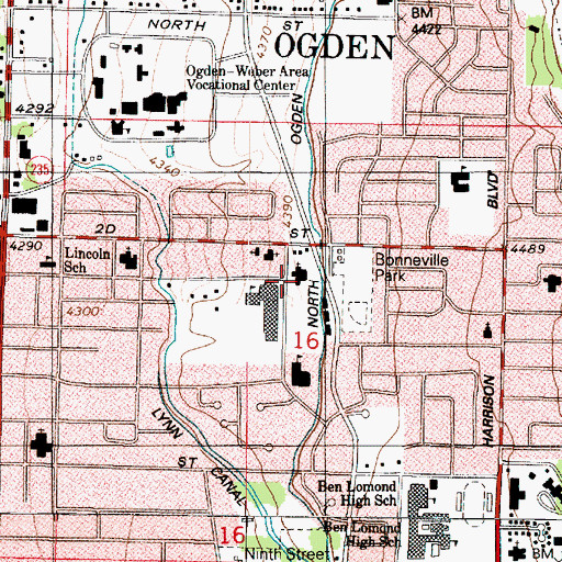 Topographic Map of The Church of Jesus Christ of Latter Day Saints, UT