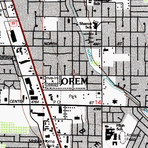 Topographic Map of The Church of Jesus Christ of Latter Day Saints, UT
