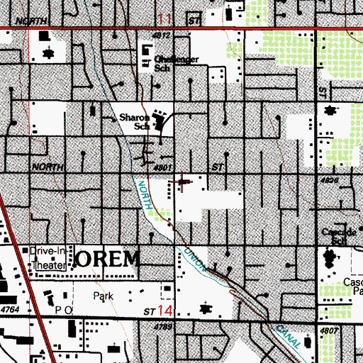 Topographic Map of The Church of Jesus Christ of Latter Day Saints, UT