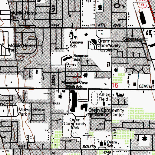 Topographic Map of The Church of Jesus Christ of Latter Day Saints, UT
