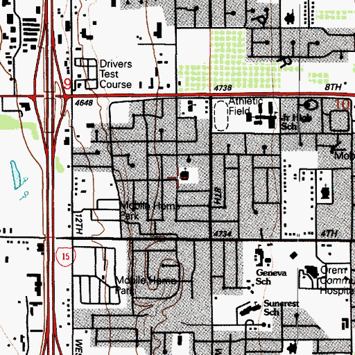 Topographic Map of The Church of Jesus Christ of Latter Day Saints, UT