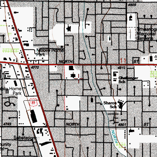Topographic Map of The Church of Jesus Christ of Latter Day Saints, UT