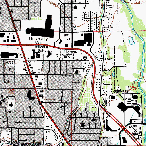 Topographic Map of The Church of Jesus Christ of Latter Day Saints, UT