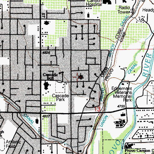 Topographic Map of The Church of Jesus Christ of Latter Day Saints, UT