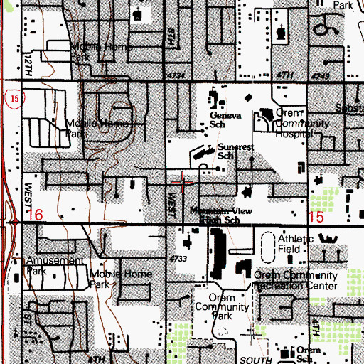 Topographic Map of The Church of Jesus Christ of Latter Day Saints, UT