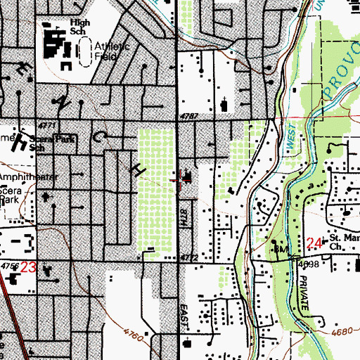 Topographic Map of The Church of Jesus Christ of Latter Day Saints, UT