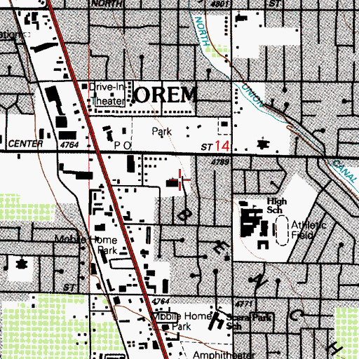 Topographic Map of The Church of Jesus Christ of Latter Day Saints, UT