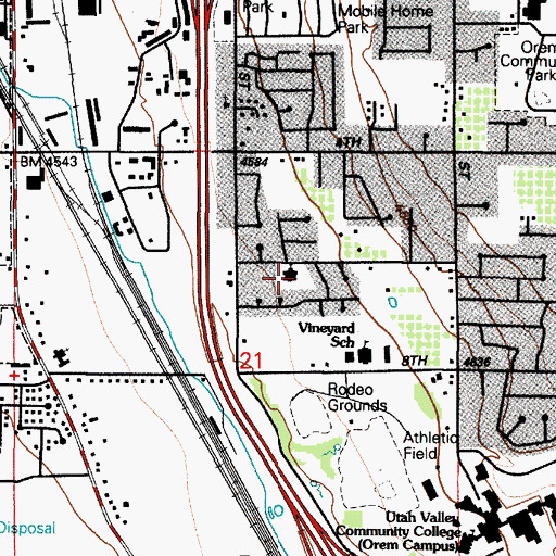 Topographic Map of The Church of Jesus Christ of Latter Day Saints, UT