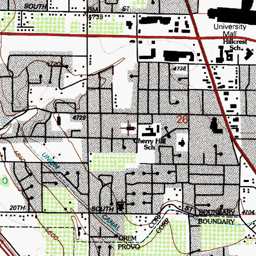 Topographic Map of The Church of Jesus Christ of Latter Day Saints, UT