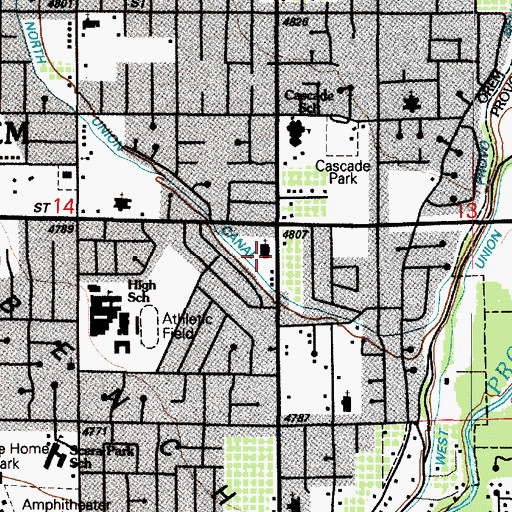 Topographic Map of The Church of Jesus Christ of Latter Day Saints, UT