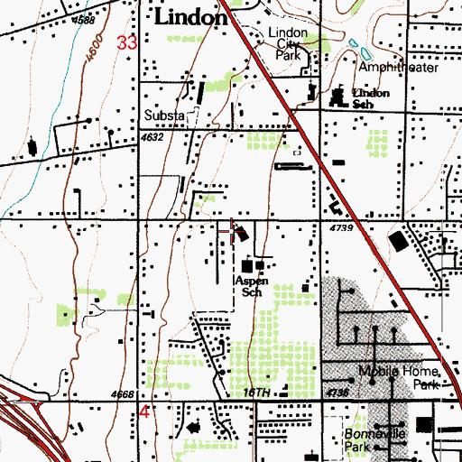 Topographic Map of The Church of Jesus Christ of Latter Day Saints, UT