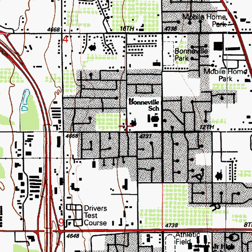 Topographic Map of The Church of Jesus Christ of Latter Day Saints, UT