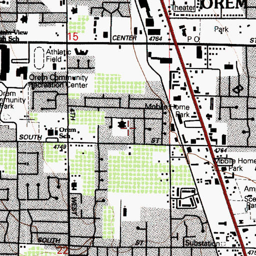 Topographic Map of The Church of Jesus Christ of Latter Day Saints, UT
