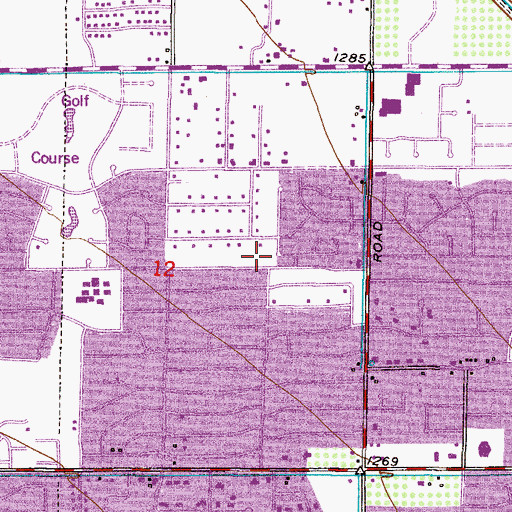 Topographic Map of Gilbert Estates Phase Two Mini Park, AZ