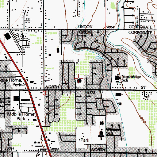 Topographic Map of The Church of Jesus Christ of Latter Day Saints, UT