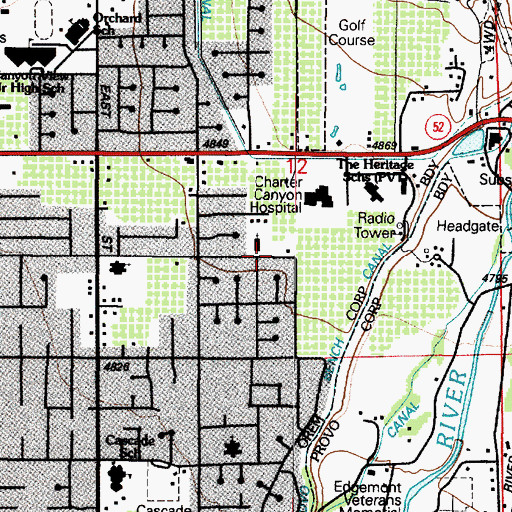 Topographic Map of The Church of Jesus Christ of Latter Day Saints, UT