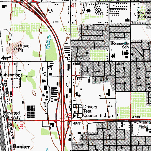 Topographic Map of The Church of Jesus Christ of Latter Day Saints, UT