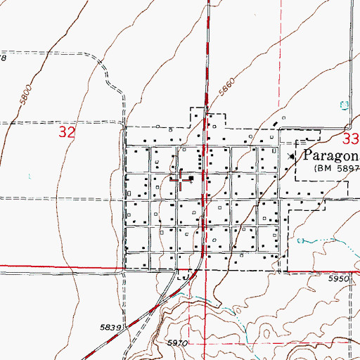 Topographic Map of The Church of Jesus Christ of Latter Day Saints, UT