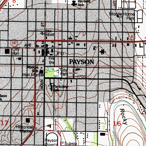 Topographic Map of The Church of Jesus Christ of Latter Day Saints, UT