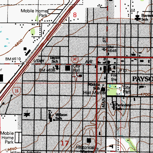 Topographic Map of The Church of Jesus Christ of Latter Day Saints, UT