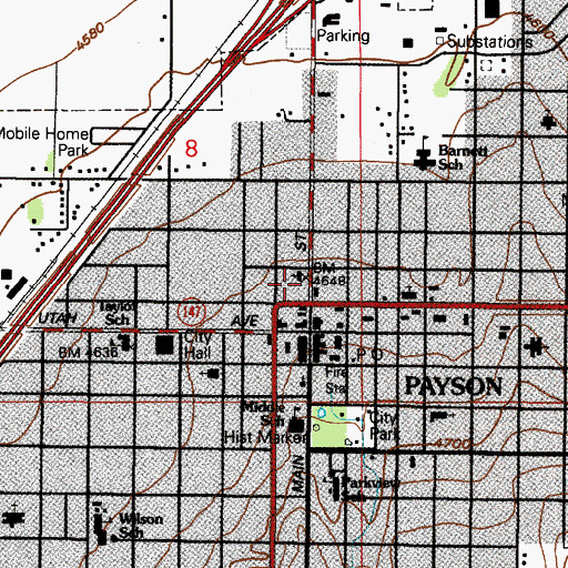Topographic Map of The Church of Jesus Christ of Latter Day Saints, UT