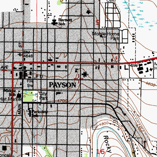 Topographic Map of The Church of Jesus Christ of Latter Day Saints, UT