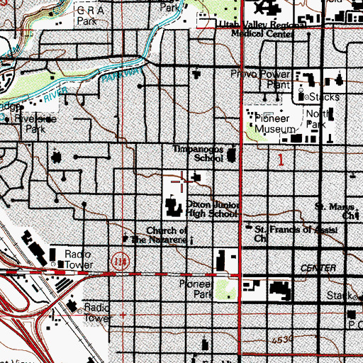 Topographic Map of The Church of Jesus Christ of Latter Day Saints, UT