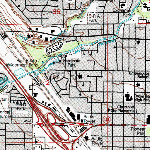 Topographic Map of The Church of Jesus Christ of Latter Day Saints, UT
