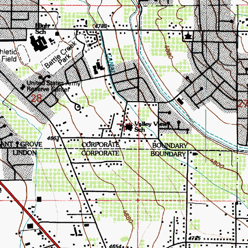 Topographic Map of The Church of Jesus Christ of Latter Day Saints, UT