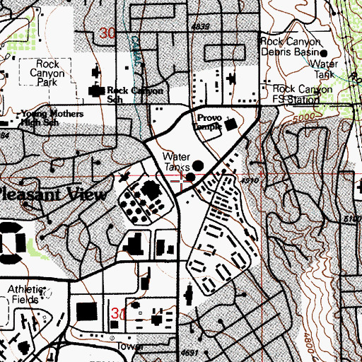 Topographic Map of The Church of Jesus Christ of Latter Day Saints, UT