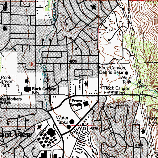 Topographic Map of The Church of Jesus Christ of Latter Day Saints, UT