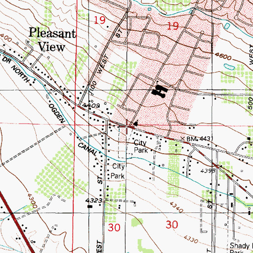 Topographic Map of The Church of Jesus Christ of Latter Day Saints, UT