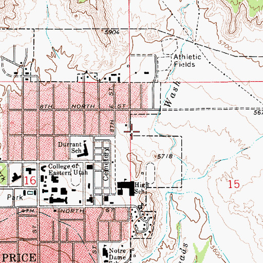 Topographic Map of The Church of Jesus Christ of Latter Day Saints, UT