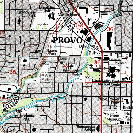 Topographic Map of The Church of Jesus Christ of Latter Day Saints, UT
