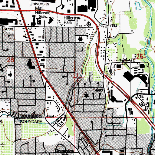 Topographic Map of The Church of Jesus Christ of Latter Day Saints, UT