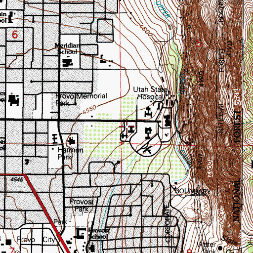 Topographic Map of The Church of Jesus Christ of Latter Day Saints, UT