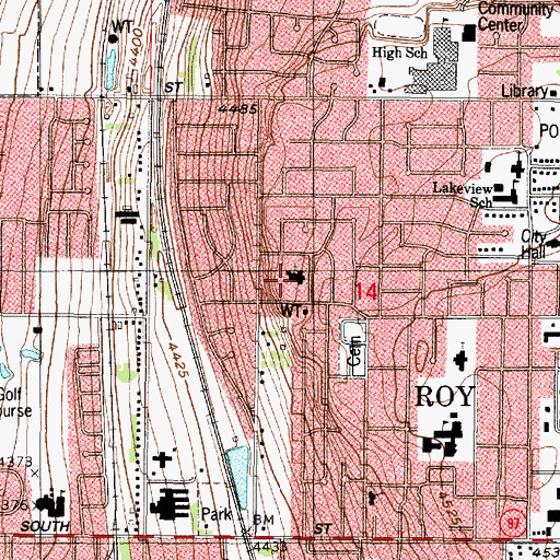 Topographic Map of The Church of Jesus Christ of Latter Day Saints, UT