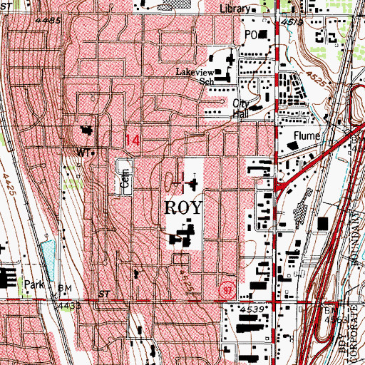 Topographic Map of The Church of Jesus Christ of Latter Day Saints, UT