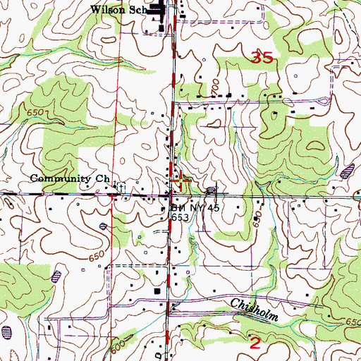 Topographic Map of Camp Florence, AL