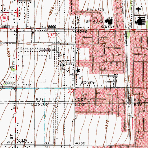 Topographic Map of The Church of Jesus Christ of Latter Day Saints, UT