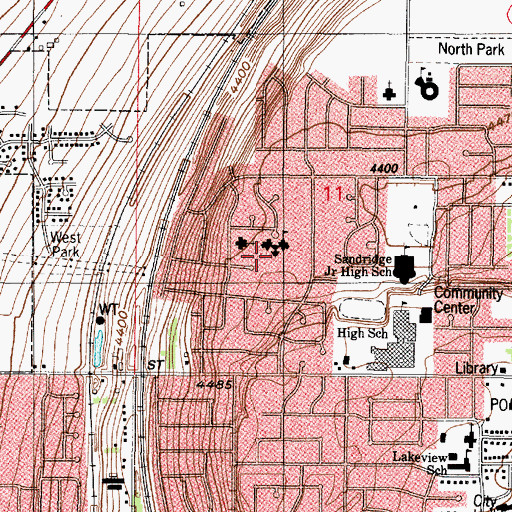 Topographic Map of The Church of Jesus Christ of Latter Day Saints, UT