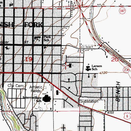 Topographic Map of The Church of Jesus Christ of Latter Day Saints, UT