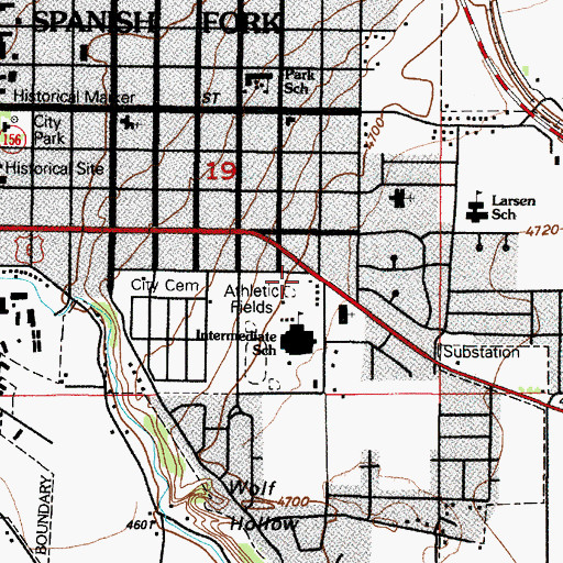 Topographic Map of The Church of Jesus Christ of Latter Day Saints, UT