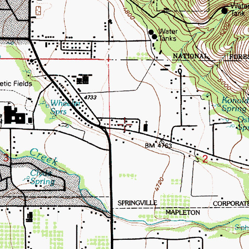 Topographic Map of The Church of Jesus Christ of Latter Day Saints, UT