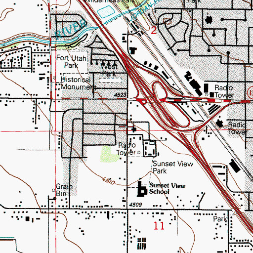 Topographic Map of The Church of Jesus Christ of Latter Day Saints, UT