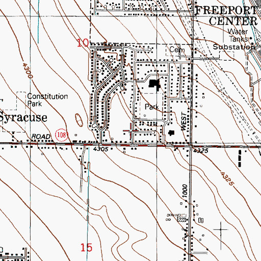 Topographic Map of The Church of Jesus Christ of Latter Day Saints, UT