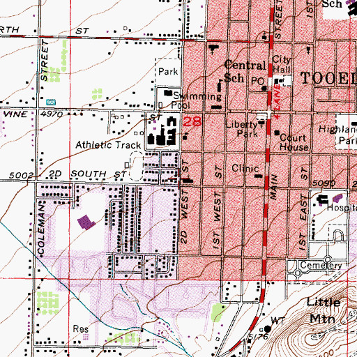 Topographic Map of The Church of Jesus Christ of Latter Day Saints, UT