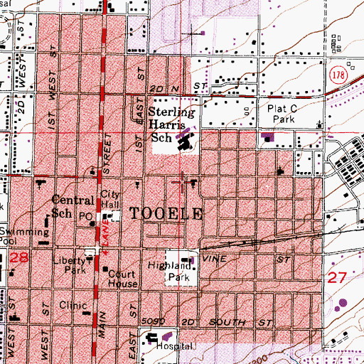 Topographic Map of The Church of Jesus Christ of Latter Day Saints, UT