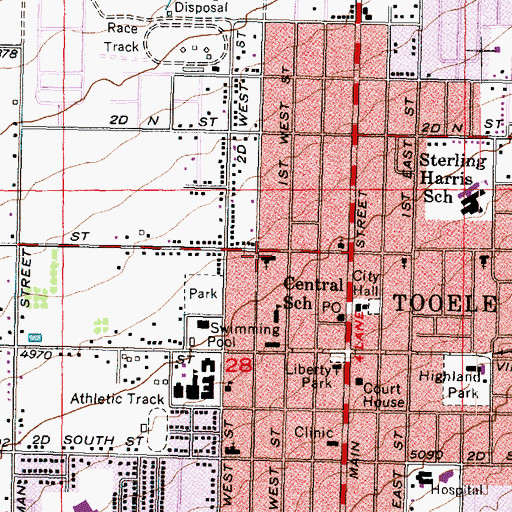 Topographic Map of The Church of Jesus Christ of Latter Day Saints, UT