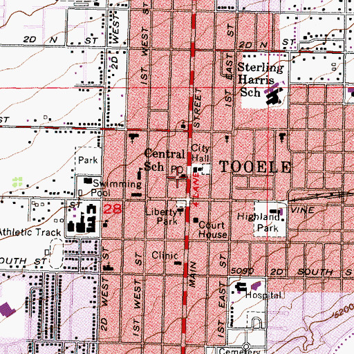 Topographic Map of The Church of Jesus Christ of Latter Day Saints, UT